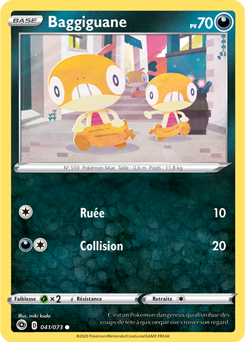 Carte Pokémon Baggiguane 041/073 de la série La Voie du Maître en vente au meilleur prix