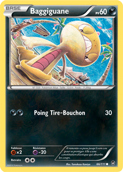 Carte Pokémon Commune Baggiguane 66/111 de la série Poings Furieux
