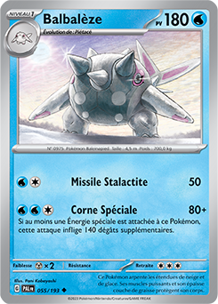 Carte Pokémon Peu commune Balbalèze 055/193 de la série Évolutions à Paldea