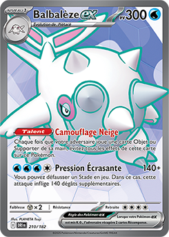 Carte Pokémon Ultra rare Balbalèze ex 210/182 de la série Rivalités Destinées