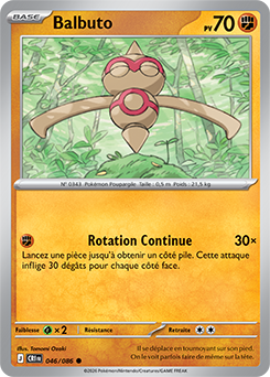 Carte Pokémon Balbuto 46/86 de la série Chaos Ascendant en vente au meilleur prix