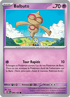 Carte Pokémon Balbuto 94/197 de la série Flammes Obsidiennes en vente au meilleur prix