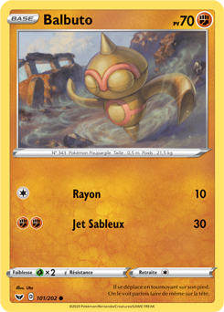 Carte Pokémon Balbuto 101/202 de la série Épée et Bouclier en vente au meilleur prix