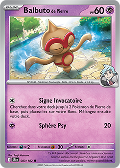 Carte Pokémon Communes Balbuto de Pierre 83/182 de la série Rivalités Destinées