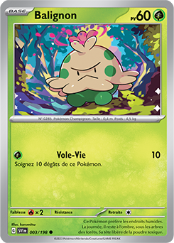 Carte Pokémon Balignon 003/198 de la série Écarlate et Violet en vente au meilleur prix