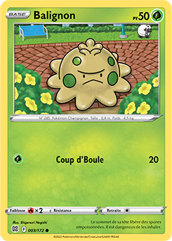 Carte Pokémon Communes Balignon 003/172 de la série Stars Étincelantes