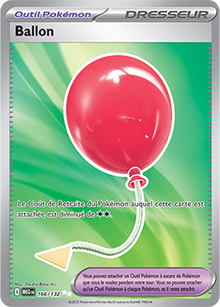 Carte Pokémon Ultra rare Ballon 166/132 de la série Méga-Évolution