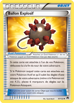 Carte Pokémon Peu commune Ballon Explosif 97/122 de la série Rupture Turbo