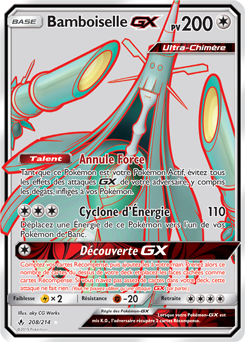 Carte Pokémon Pokémon Full Art Bamboiselle GX 208/214 de la série Alliance Infallible