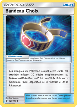 Carte Pokémon Peu commune Bandeau Choix 121/145 de la série Gardiens Ascendants