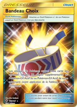 Carte Pokémon Objet Gold SL Bandeau Choix 162/147 de la série Ombres Ardentes