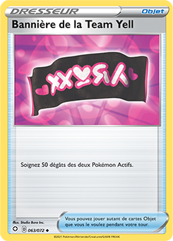 Carte Pokémon Bannière de la Team Yell 063/072 de la série Destinées Radieuses en vente au meilleur prix