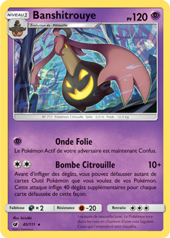 Carte Pokémon Banshitrouye 45/111 de la série Invasion Carmin en vente au meilleur prix