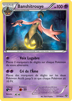 Carte Pokémon Holographique Rare Banshitrouye 57/146 de la série X&Y