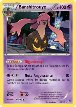 Carte Pokémon Banshitrouye 45/119 de la série Vigueur Spectrale en vente au meilleur prix