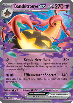 Carte Pokémon Banshitrouye ex 41/86 de la série Chaos Ascendant en vente au meilleur prix