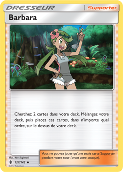 Carte Pokémon Peu commune Barbara 127/145 de la série Gardiens Ascendants