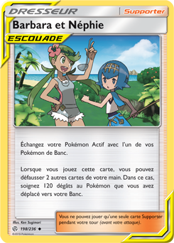 Carte Pokémon Barbara et Néphie 198/236 de la série Éclipse Cosmique en vente au meilleur prix