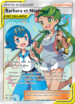 Carte Pokémon Barbara et Néphie 231/236 de la série Éclipse Cosmique en vente au meilleur prix