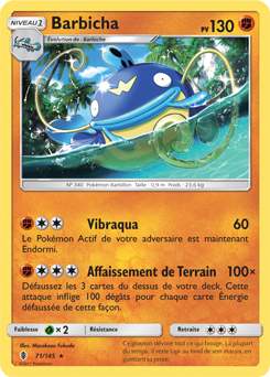 Carte Pokémon Rare Barbicha 71/145 de la série Gardiens Ascendants
