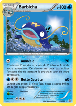 Carte Pokémon Peu commune Barbicha 40/160 de la série Primo Choc