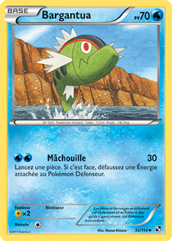 Carte Pokémon Peu commune Bargantua 35/114 de la série Noir & Blanc