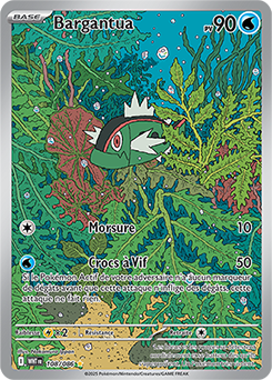 Carte Pokémon Illustration rare Bargantua 108/86 de la série Flamme Blanche