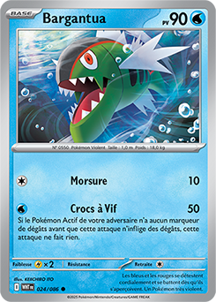 Carte Pokémon Communes Bargantua 24/86 de la série Flamme Blanche