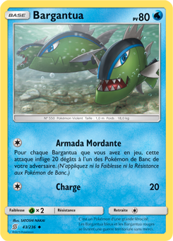 Carte Pokémon Peu commune Bargantua 43/236 de la série Harmonie des Esprits