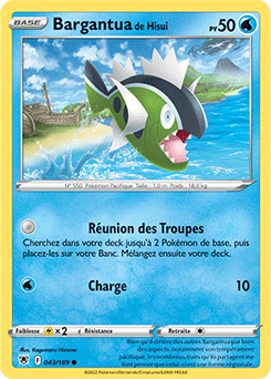 Carte Pokémon Communes Bargantua de Hisui 043/189 de la série Astres Radieux