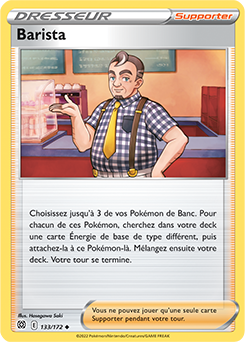 Carte Pokémon Peu commune Barista 133/172 de la série Stars Étincelantes