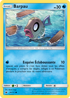 Carte Pokémon Barpau 26/111 de la série Invasion Carmin en vente au meilleur prix