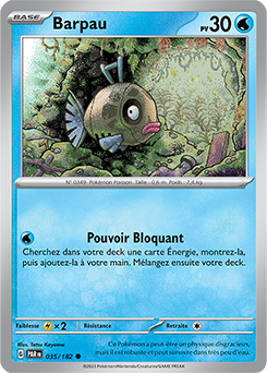 Carte Pokémon Barpau 35/182 de la série Faille Paradoxe en vente au meilleur prix