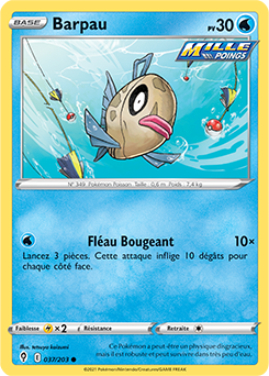 Carte Pokémon Barpau 37/203 de la série Évolution Céleste en vente au meilleur prix