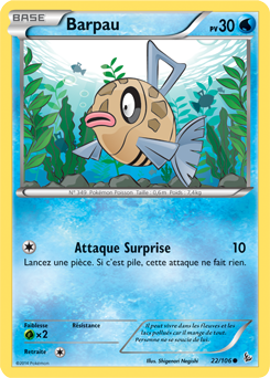 Carte Pokémon Barpau 22/106 de la série Étincelle en vente au meilleur prix