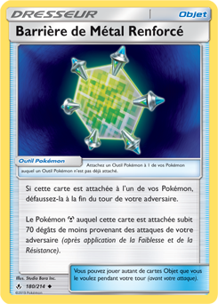 Carte Pokémon Peu commune Barrière de Métal Renforcé 180/214 de la série Alliance Infallible