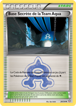 Carte Pokémon Base Secrète de la Team Aqua 28/34 de la série Double Danger en vente au meilleur prix