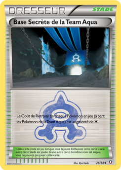 Carte Pokémon Peu commune Base Secrète de la Team Aqua 28/34 de la série Double Danger