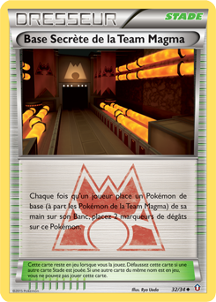 Carte Pokémon Base Secrète de la Team Magma 32/34 de la série Double Danger en vente au meilleur prix
