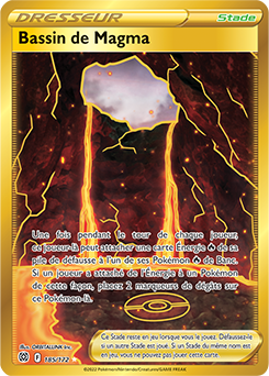 Carte Pokémon Pokémon Gold EB Bassin de Magma 185/172 de la série Stars Étincelantes