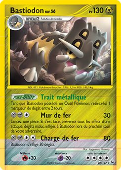 Carte Pokémon Bastiodon 20/127 de la série Platine en vente au meilleur prix