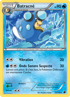 Carte Pokémon Batracné 25/116 de la série Glaciation Plasma en vente au meilleur prix
