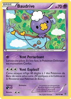 Carte Pokémon Commune Baudrive 34/101 de la série Explosion Plasma