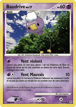 Carte Pokémon Peu commune Baudrive 46/130 de la série Diamant & Perle