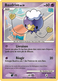 Carte Pokémon Baudrive 61/100 de la série Aube Majestueuse en vente au meilleur prix