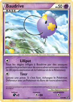 Carte Pokémon Commune Baudrive 46/90 de la série Indomptable