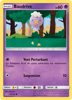 Carte Pokémon Baudrive 51/156 de la série Ultra Prisme en vente au meilleur prix