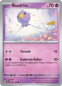 Carte Pokémon Baudrive 089/198 de la série Écarlate et Violet en vente au meilleur prix