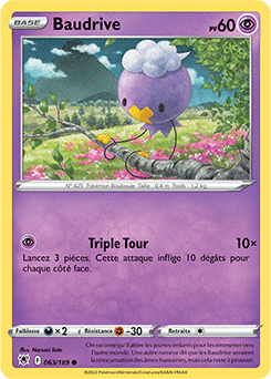 Carte Pokémon Baudrive 063/189 de la série Astres Radieux en vente au meilleur prix