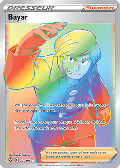 Carte Pokémon Rainbow Dresseur Bayar 203/195 de la série Tempête Argentée